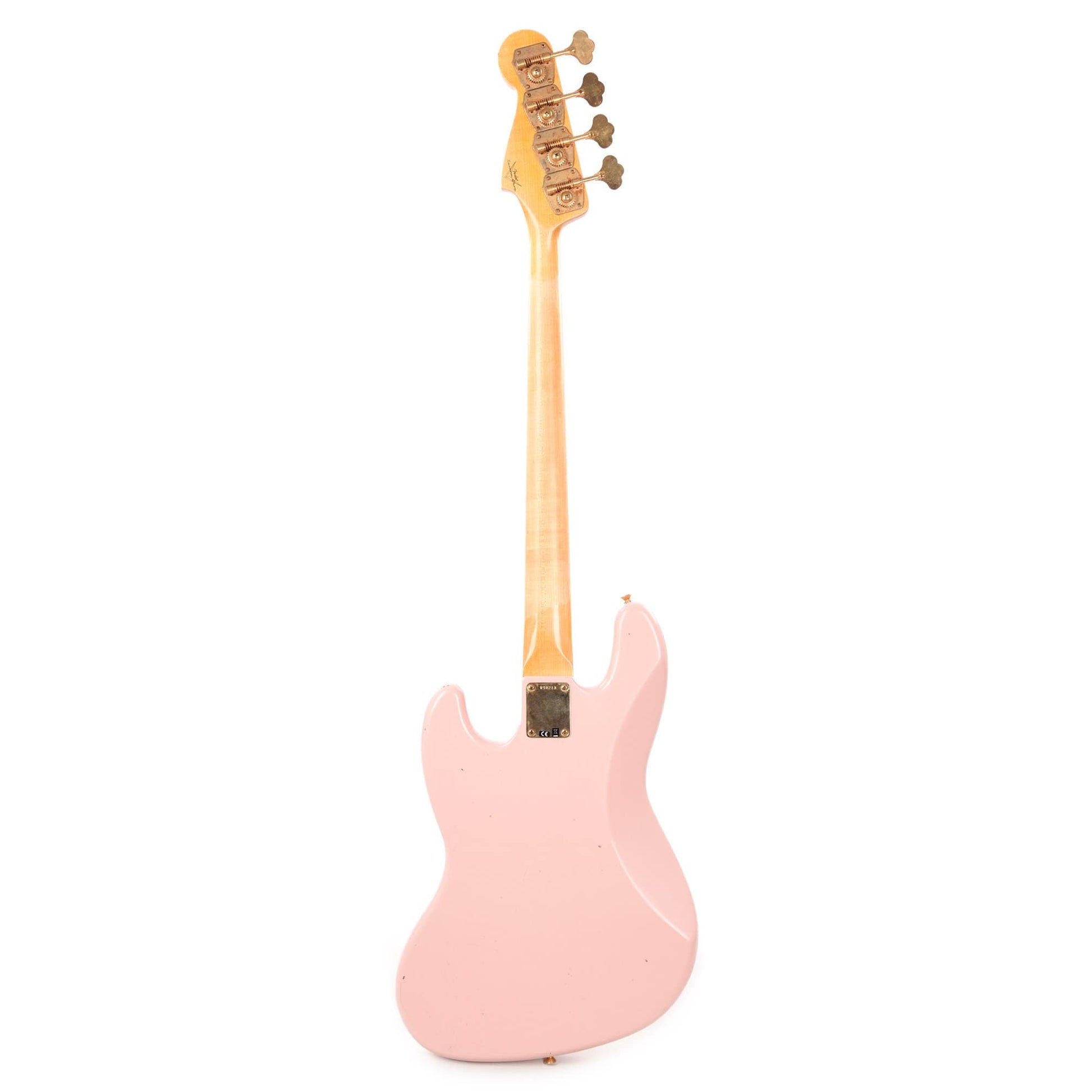 Fender Custom Shop 1960 Jazz Bass "CME Spec" Journeyman Shell Pink w/Painted Headcap & Gold Hardware Bass Guitars / 4-String