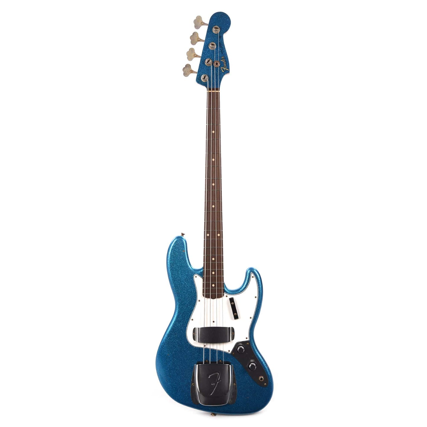 Fender Custom Shop 1960 Jazz Bass "CME Spec" Journeyman Super Aged Blue Sparkle w/Painted Headcap & 3-Ply Parchment Pickguard Bass Guitars / 4-String