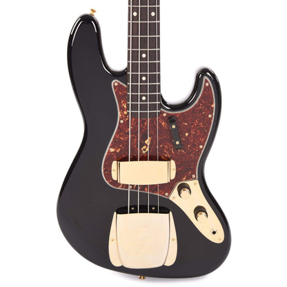 Fender Custom Shop 1960 Jazz Bass "CME Spec" NOS Aged Black w/Painted Headcap, AAA Flame Maple Neck, & Gold Hardware Bass Guitars / 4-String