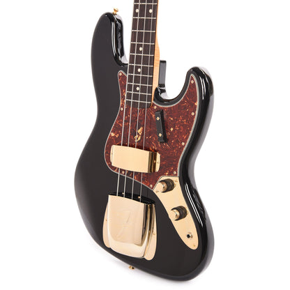 Fender Custom Shop 1960 Jazz Bass "CME Spec" NOS Aged Black w/Painted Headcap, AAA Flame Maple Neck, & Gold Hardware Bass Guitars / 4-String