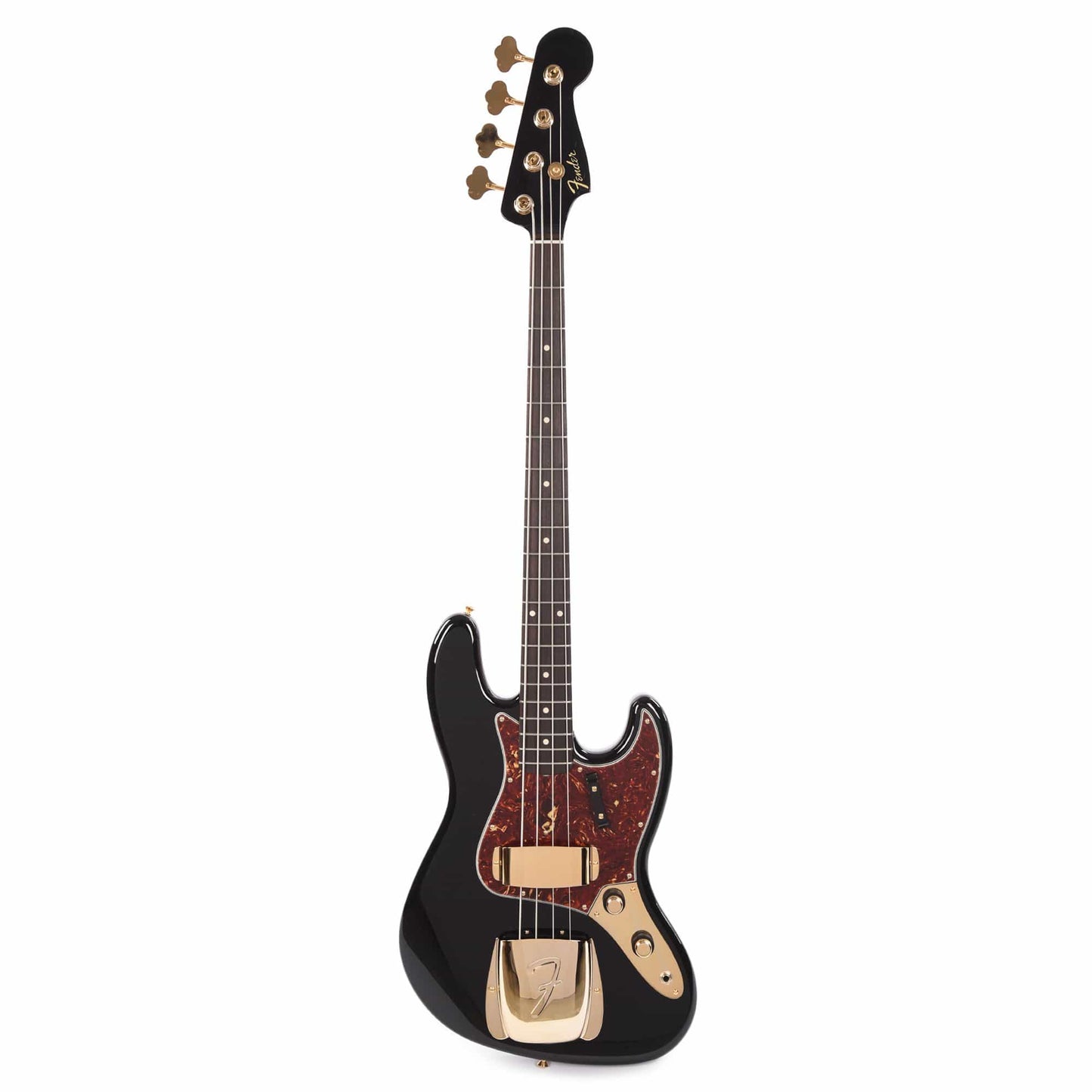 Fender Custom Shop 1960 Jazz Bass "CME Spec" NOS Aged Black w/Painted Headcap, AAA Flame Maple Neck, & Gold Hardware Bass Guitars / 4-String