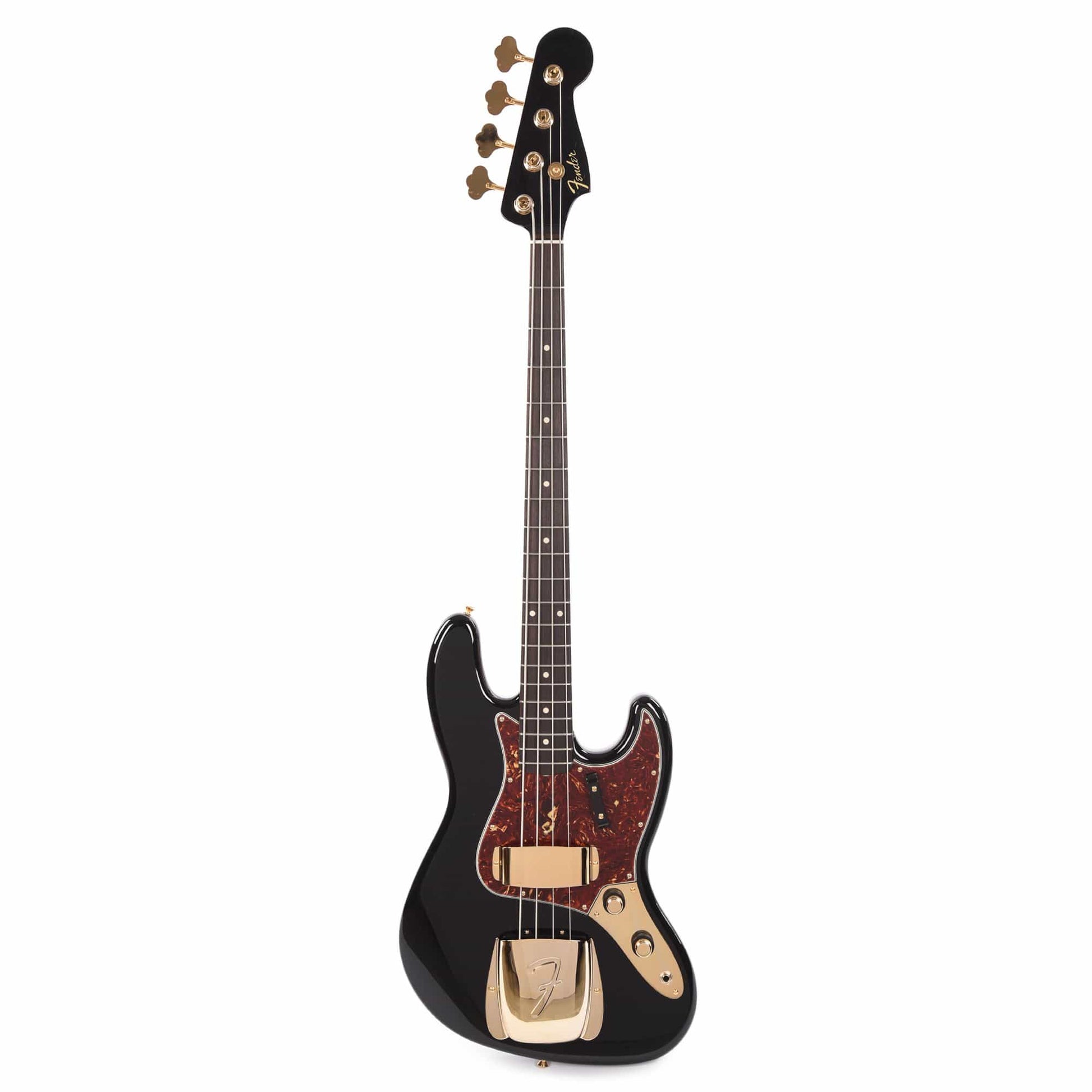 Fender Custom Shop 1960 Jazz Bass "CME Spec" NOS Aged Black w/Painted Headcap, AAA Flame Maple Neck, & Gold Hardware Bass Guitars / 4-String