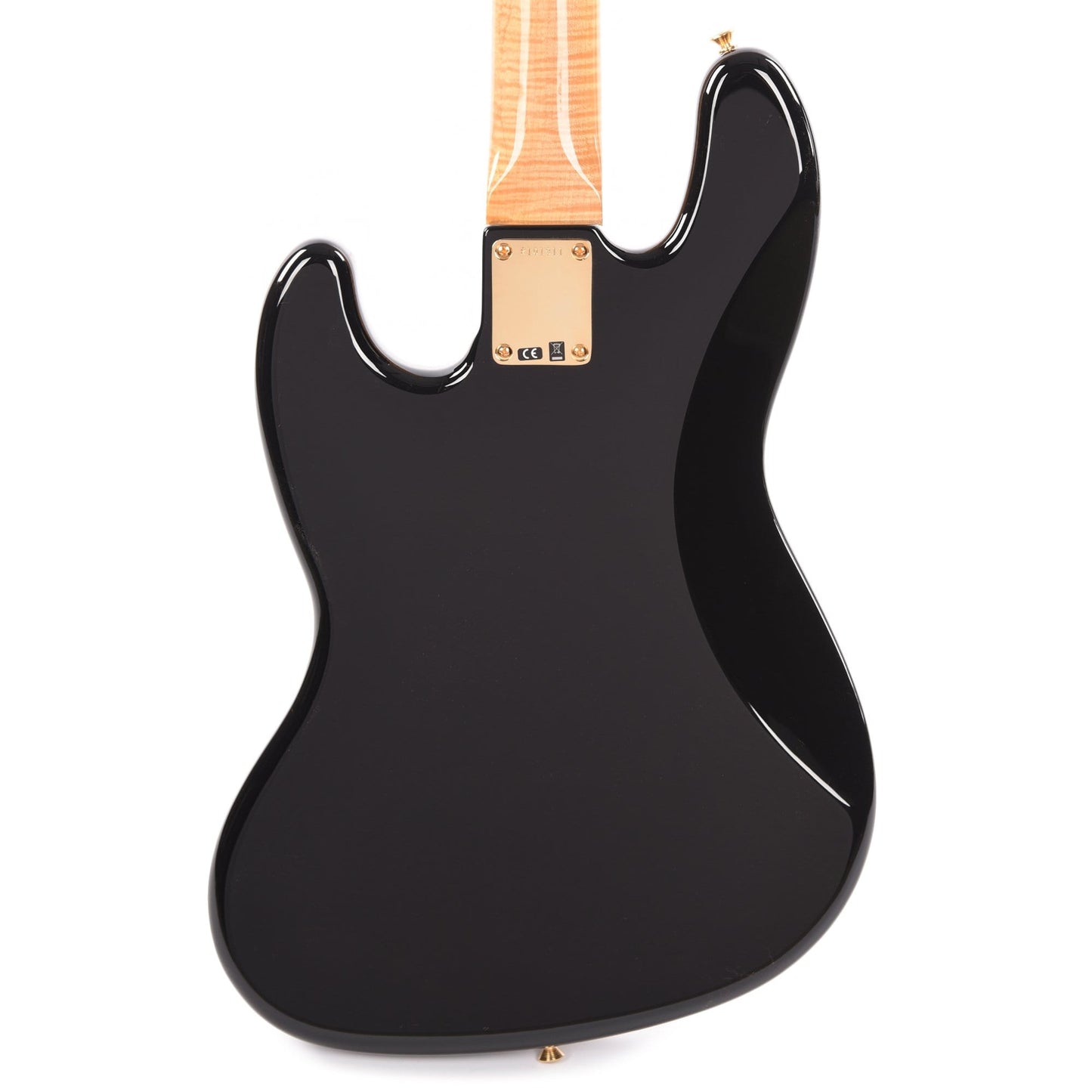Fender Custom Shop 1960 Jazz Bass "CME Spec" NOS Aged Black w/Painted Headcap, AAA Flame Maple Neck, & Gold Hardware Bass Guitars / 4-String