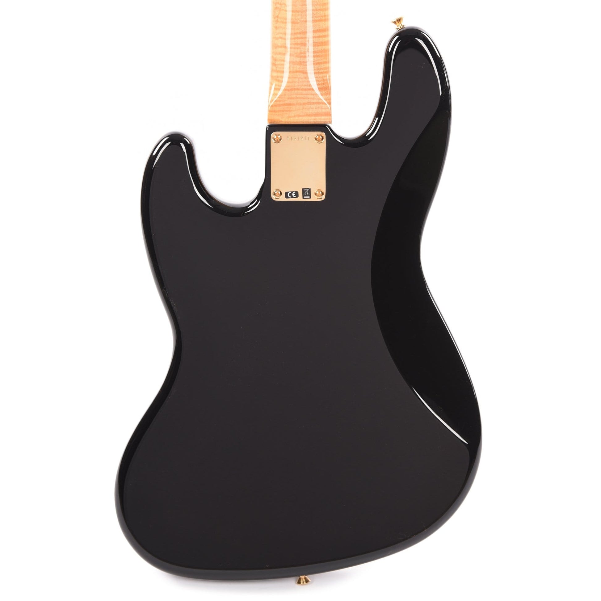 Fender Custom Shop 1960 Jazz Bass "CME Spec" NOS Aged Black w/Painted Headcap, AAA Flame Maple Neck, & Gold Hardware Bass Guitars / 4-String