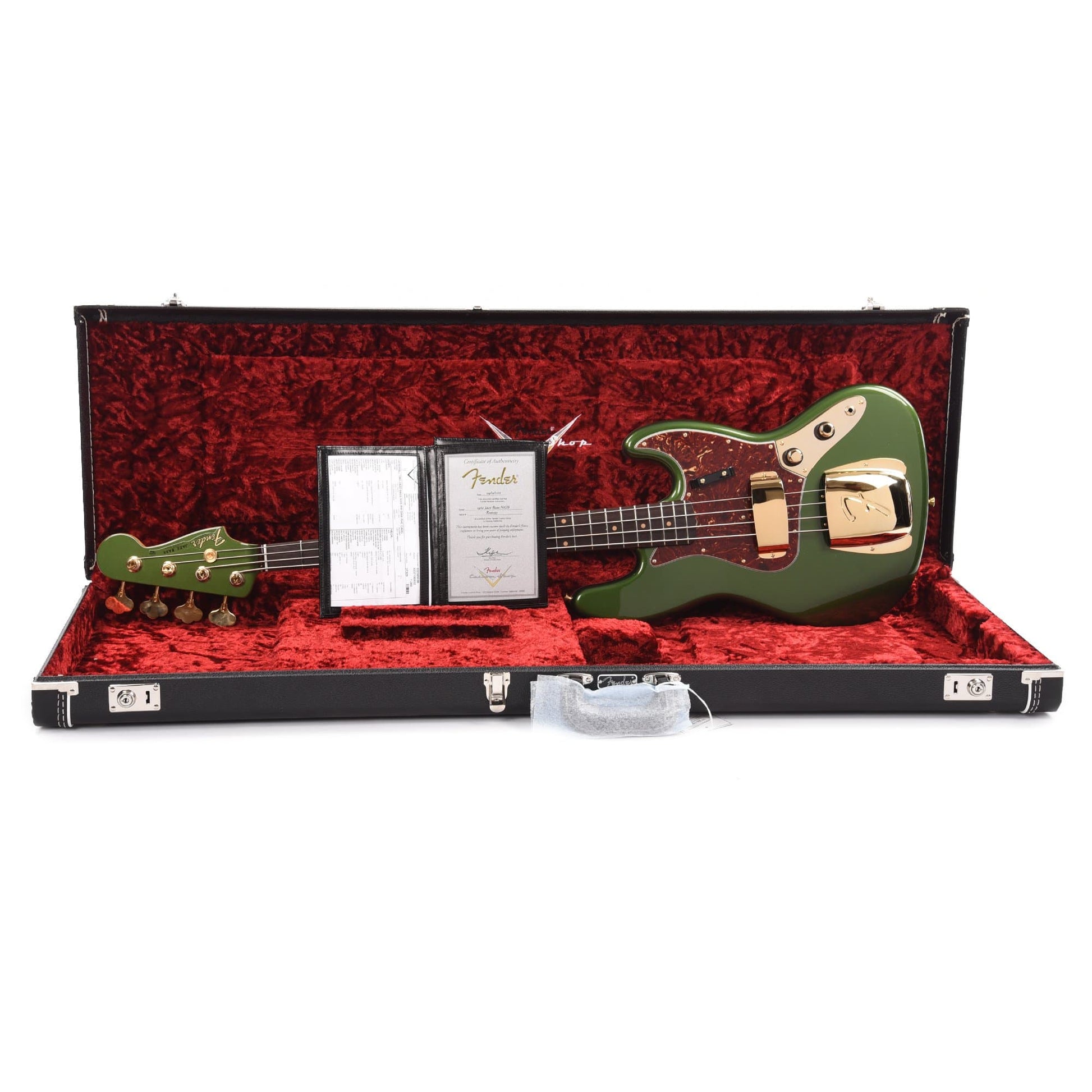 Fender Custom Shop 1960 Jazz Bass "CME Spec" NOS Cadillac Green w/Painted Headcap, AAA Flame Maple Neck, & Gold Hardware Bass Guitars / 4-String