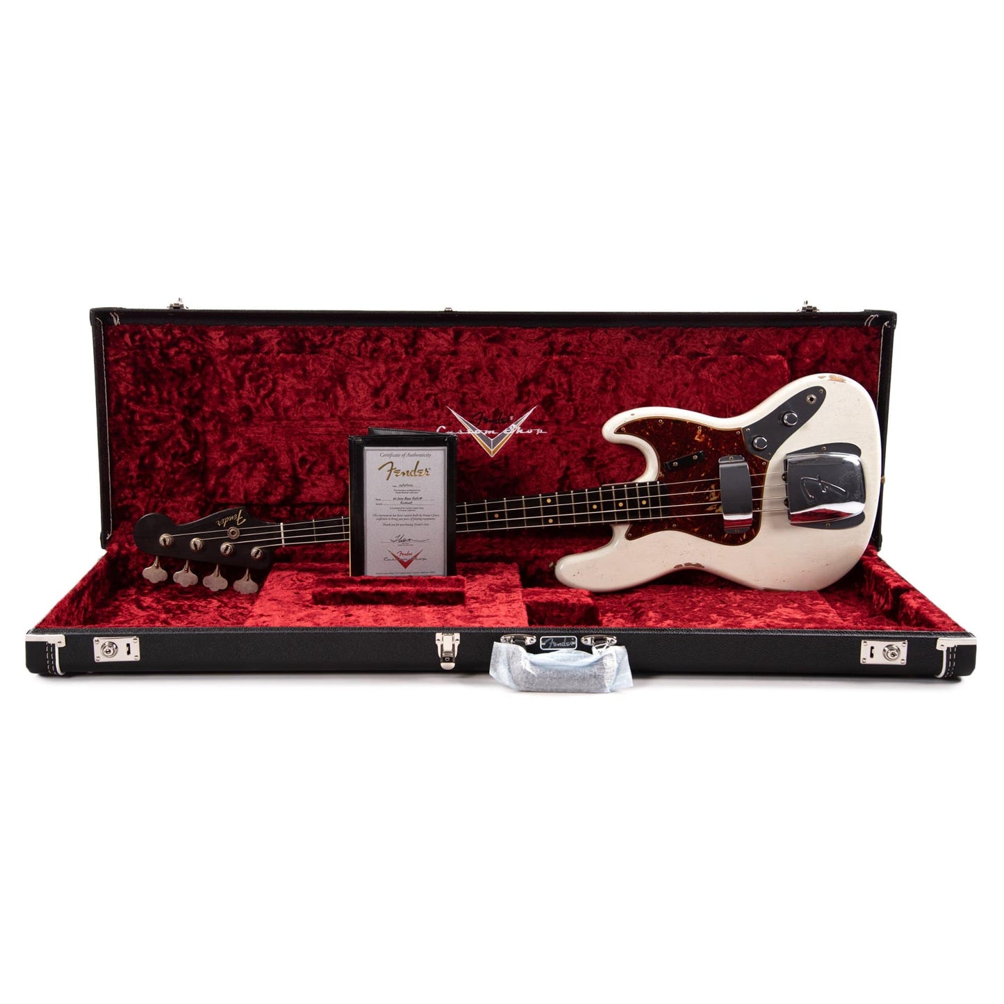 Fender Custom Shop 1960 Jazz Bass "CME Spec" Relic Aged Olympic White w/Rosewood Neck Bass Guitars / 4-String
