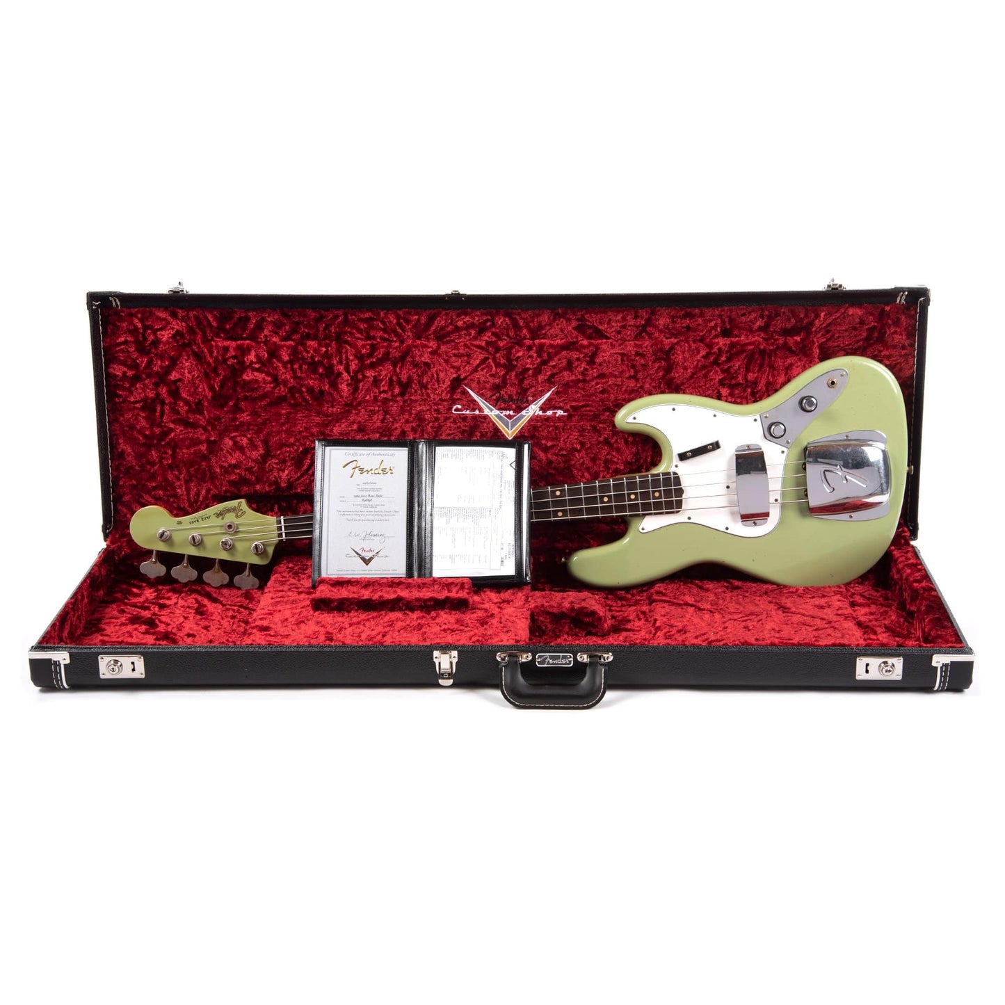 Fender Custom Shop 1960 Jazz Bass "CME Spec" Relic Faded/Aged Sweet Pea Green w/Painted Headcap Bass Guitars / 4-String
