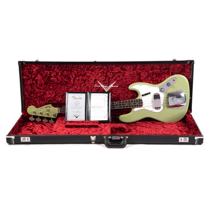 Fender Custom Shop 1960 Jazz Bass "CME Spec" Relic Faded/Aged Sweet Pea Green w/Painted Headcap Bass Guitars / 4-String
