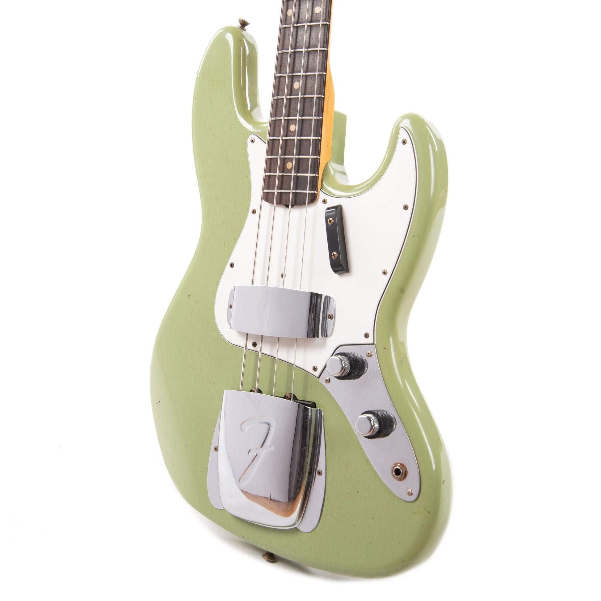 Fender Custom Shop 1960 Jazz Bass "CME Spec" Relic Faded/Aged Sweet Pea Green w/Painted Headcap Bass Guitars / 4-String