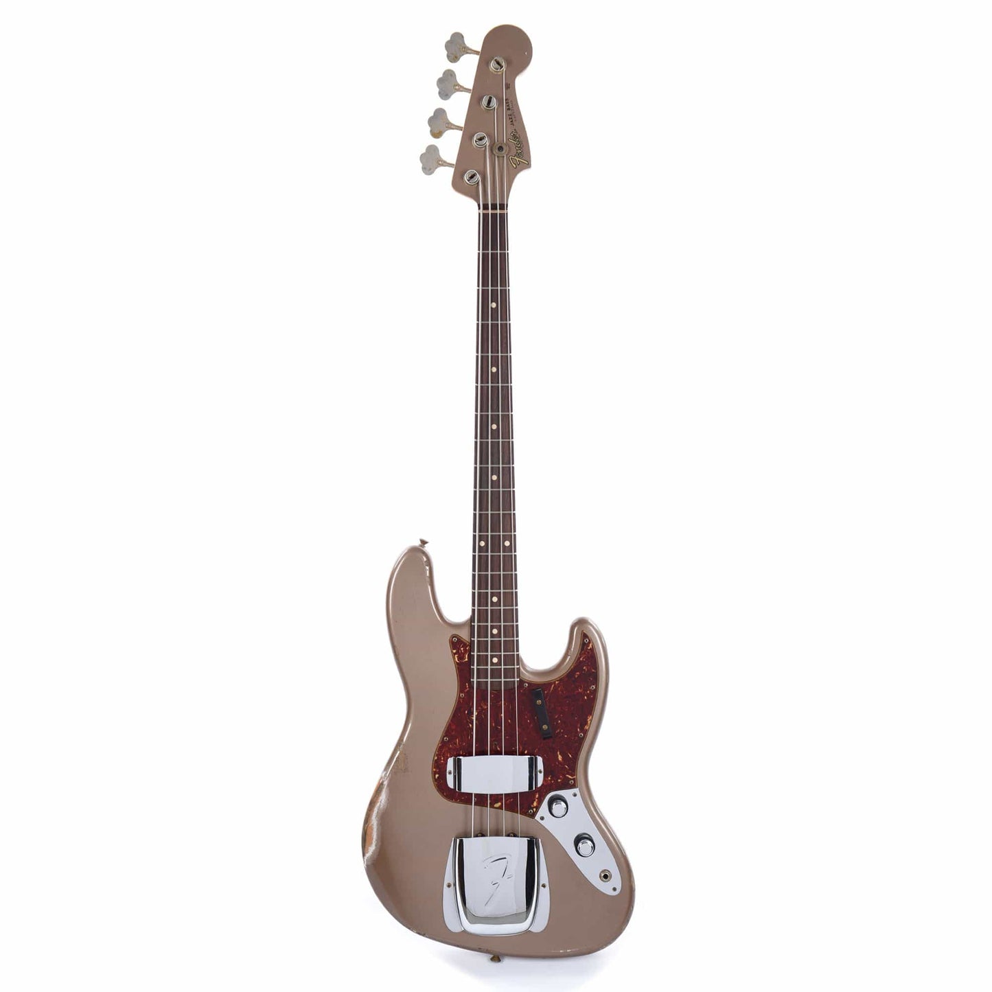 Fender Custom Shop 1960 Jazz Bass "CME Spec" Relic Shoreline Gold w/Painted Headcap & AAA Flame Maple Neck Bass Guitars / 4-String