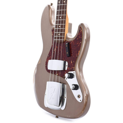 Fender Custom Shop 1960 Jazz Bass "CME Spec" Relic Shoreline Gold w/Painted Headcap & AAA Flame Maple Neck Bass Guitars / 4-String