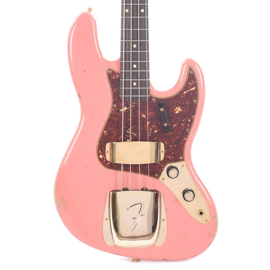 Fender Custom Shop 1960 Jazz Bass "CME Spec" Relic Super Faded/Aged Tahitian Coral w/Painted Headcap & Gold Hardware Bass Guitars / 4-String