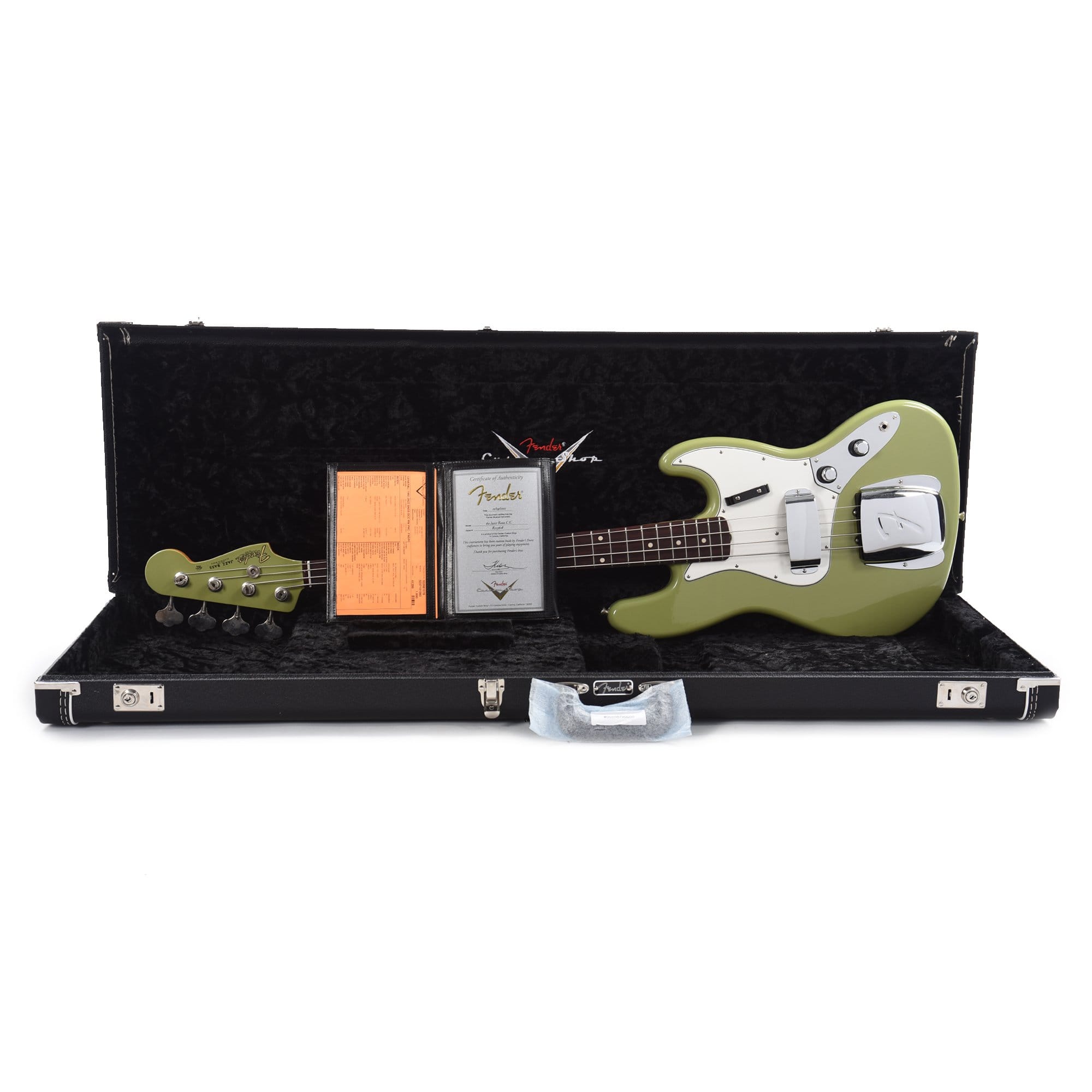 Fender Custom Shop 1960 Jazz Bass Deluxe Closet Classic Faded/Aged Sweet Pea Green w/Painted Headcap Bass Guitars / 4-String