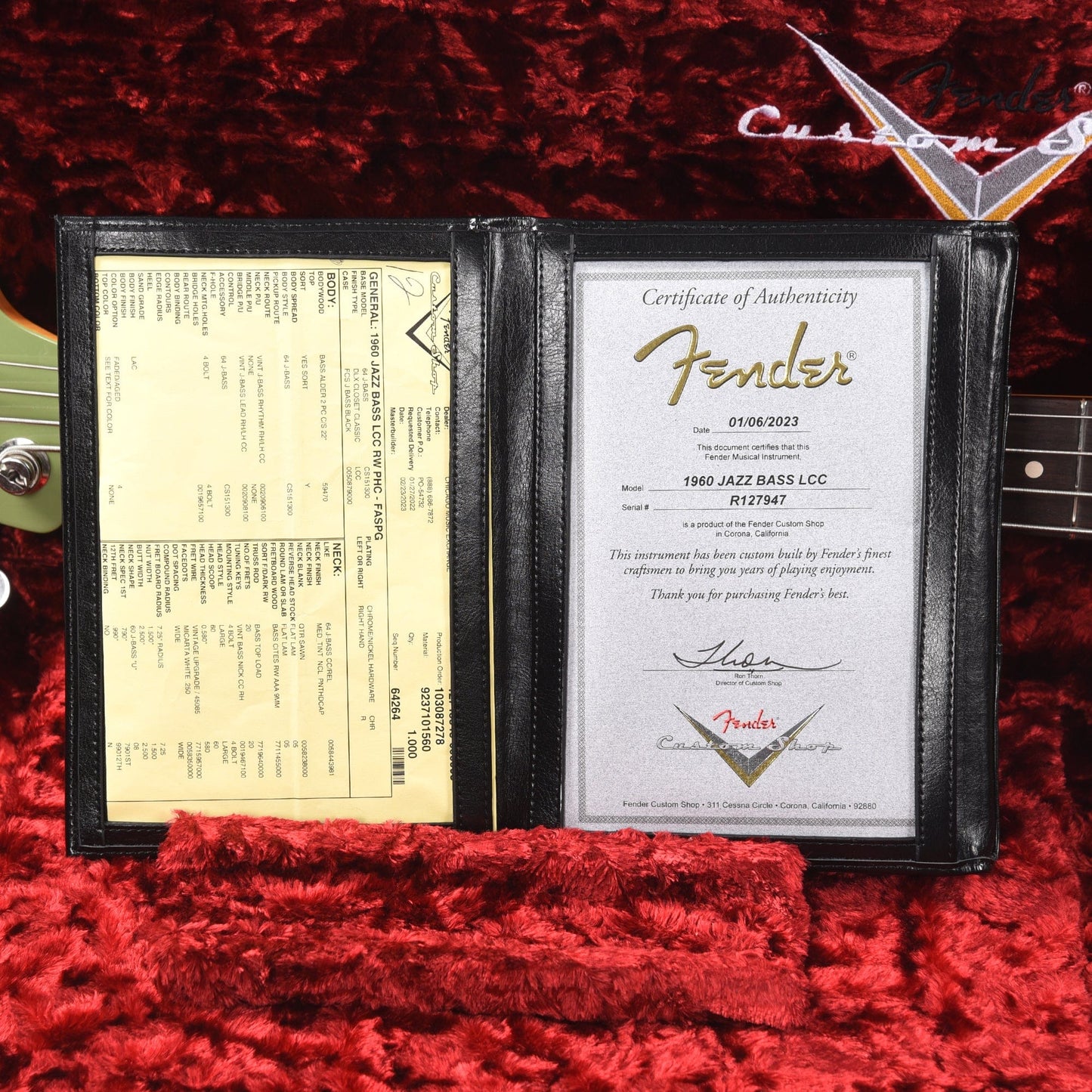 Fender Custom Shop 1960 Jazz Bass Deluxe Closet Classic Faded/Aged Sweet Pea Green w/Painted Headcap Bass Guitars / 4-String