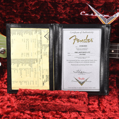 Fender Custom Shop 1960 Jazz Bass Deluxe Closet Classic Faded/Aged Sweet Pea Green w/Painted Headcap Bass Guitars / 4-String