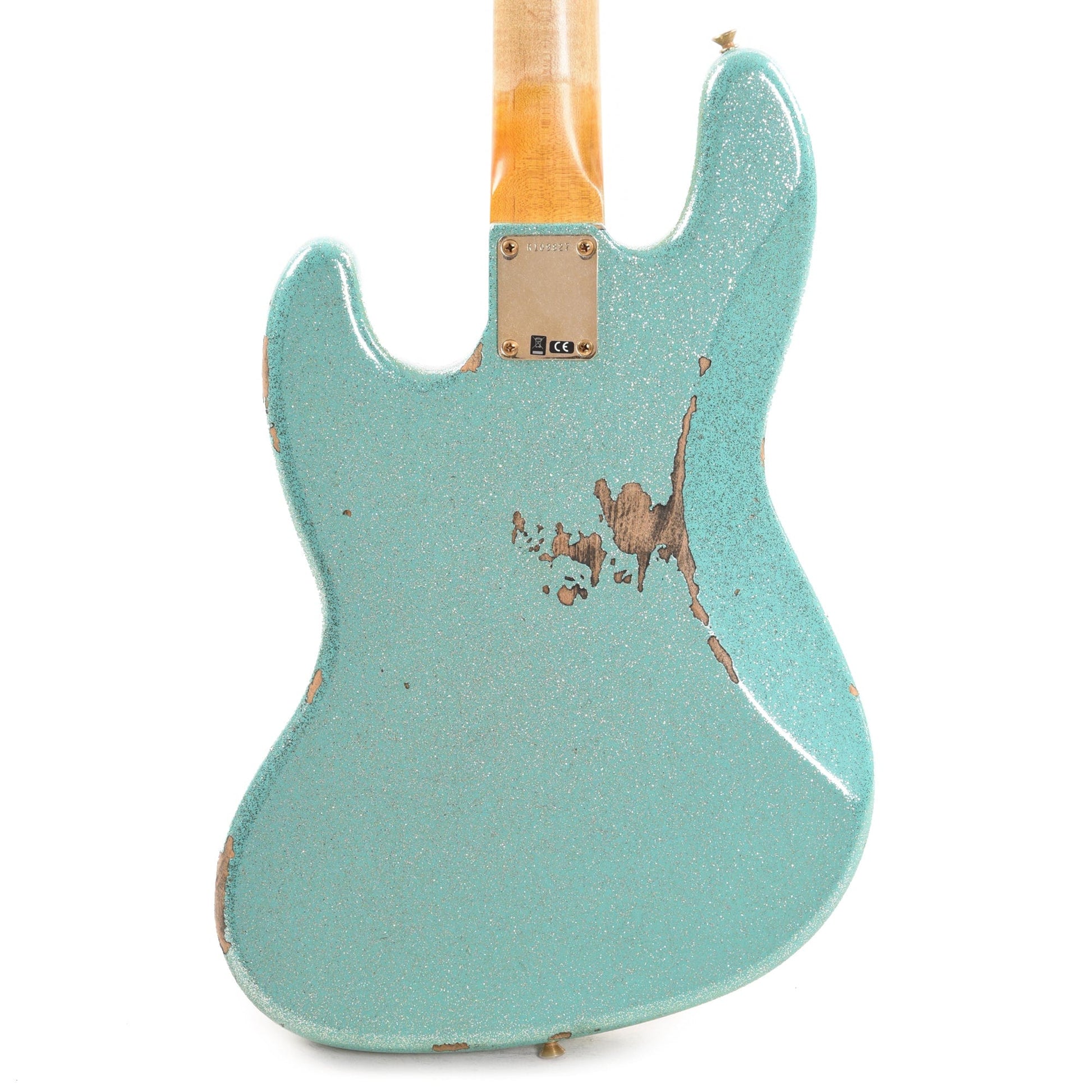 Fender Custom Shop 1960 Jazz Bass Heavy Relic Aged Sea Foam Green Sparkle w/Painted Headcap & Gold Hardware Bass Guitars / 4-String