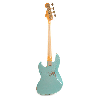 Fender Custom Shop 1960 Jazz Bass Heavy Relic Aged Sea Foam Green Sparkle w/Painted Headcap & Gold Hardware Bass Guitars / 4-String