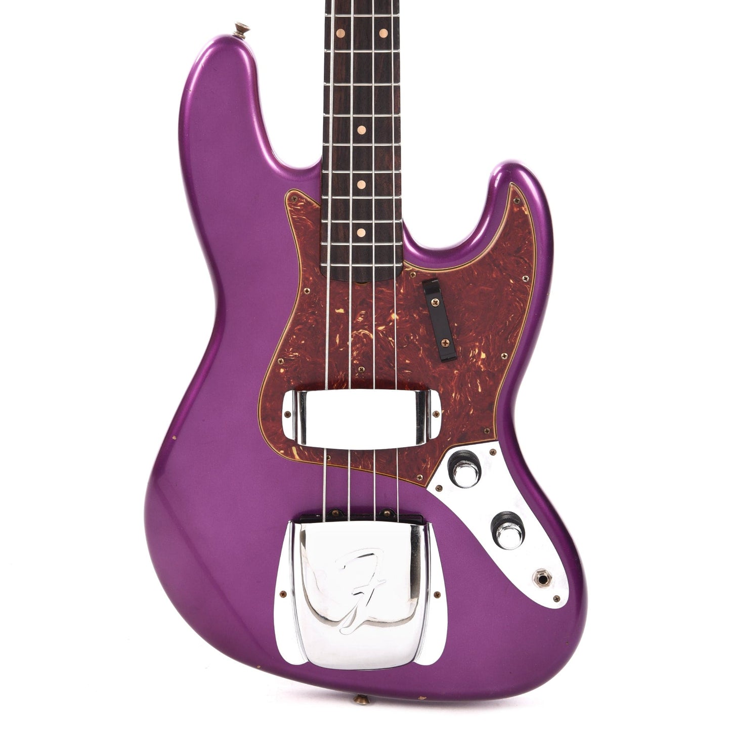 Fender Custom Shop 1960 Jazz Bass Journeyman Faded Midnight Purple w/Painted Headcap Bass Guitars / 4-String