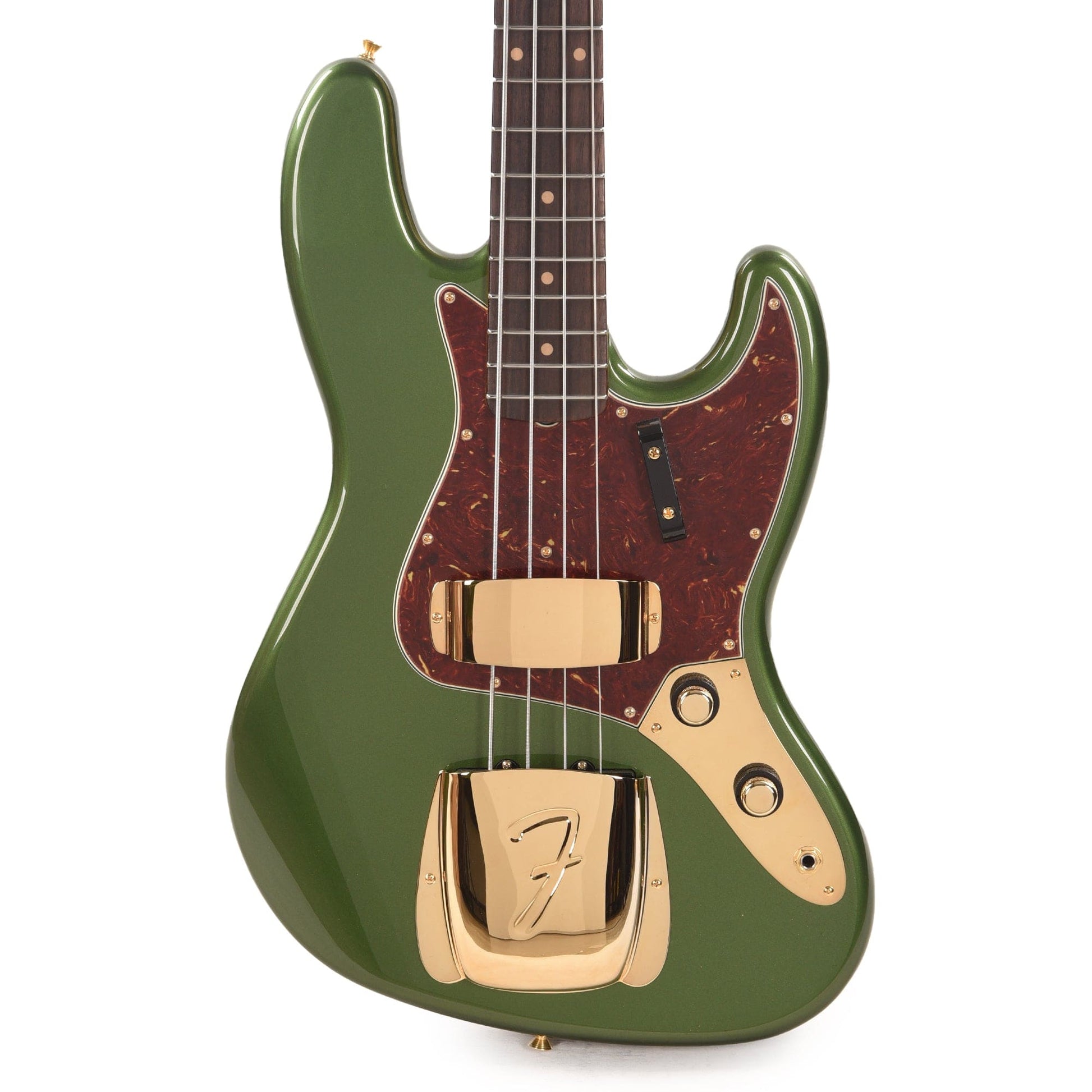 Fender Custom Shop 1960 Jazz Bass NOS Cadillac Green w/Painted Headcap, AAA Flame Maple Neck, & Gold Hardware Bass Guitars / 4-String