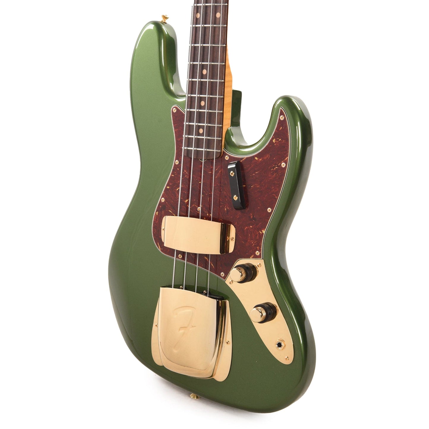 Fender Custom Shop 1960 Jazz Bass NOS Cadillac Green w/Painted Headcap, AAA Flame Maple Neck, & Gold Hardware Bass Guitars / 4-String
