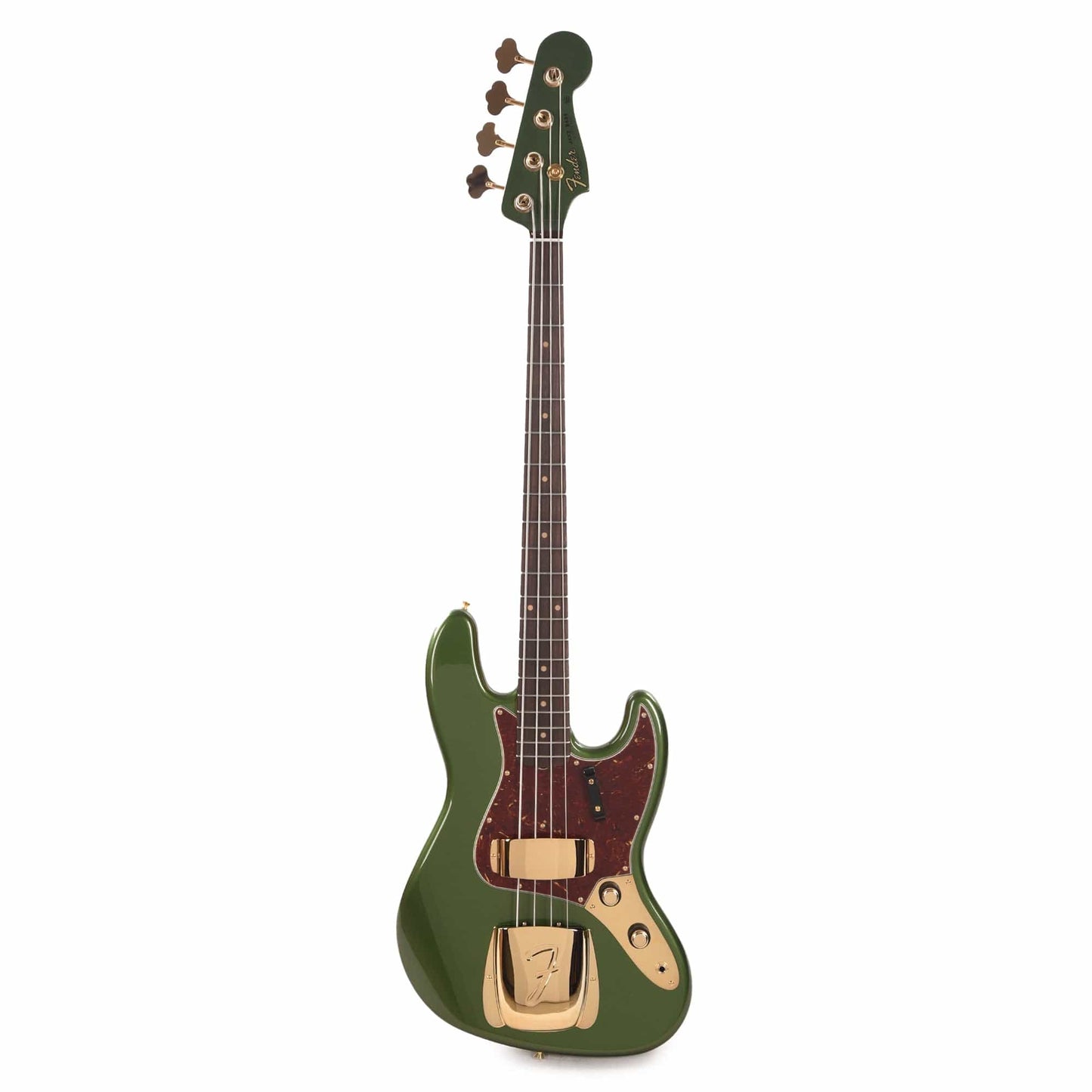 Fender Custom Shop 1960 Jazz Bass NOS Cadillac Green w/Painted Headcap, AAA Flame Maple Neck, & Gold Hardware Bass Guitars / 4-String