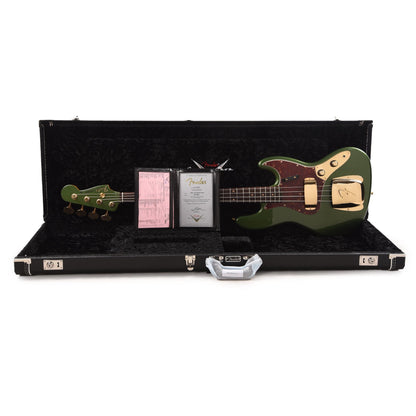 Fender Custom Shop 1960 Jazz Bass NOS Cadillac Green w/Painted Headcap, AAA Flame Maple Neck, & Gold Hardware Bass Guitars / 4-String