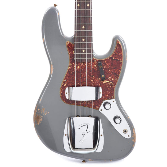 Fender Custom Shop 1960 Jazz Bass Relic Aged Ceilo Grey w/Painted Headcap Bass Guitars / 4-String