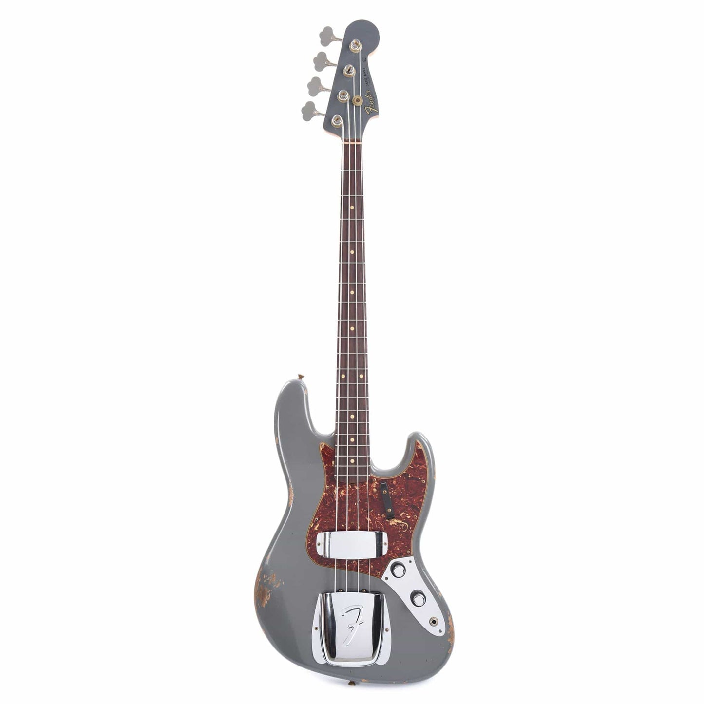 Fender Custom Shop 1960 Jazz Bass Relic Aged Ceilo Grey w/Painted Headcap Bass Guitars / 4-String