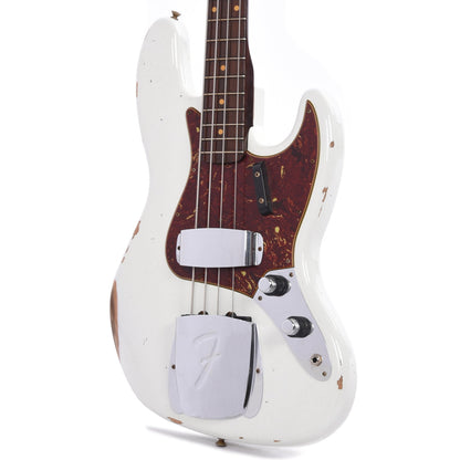 Fender Custom Shop 1960 Jazz Bass Relic Aged Olympic White w/Rosewood Neck Bass Guitars / 4-String