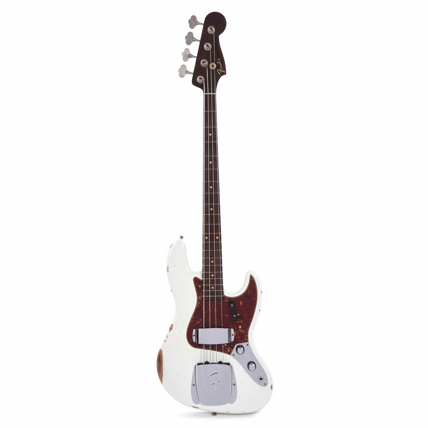 Fender Custom Shop 1960 Jazz Bass Relic Aged Olympic White w/Rosewood Neck Bass Guitars / 4-String