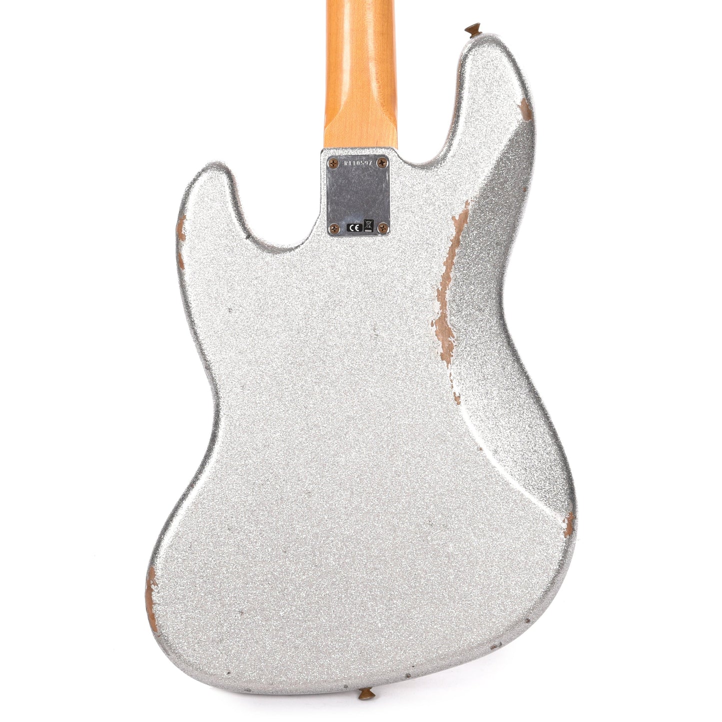 Fender Custom Shop 1960 Jazz Bass Relic Faded Inca Silver Sparkle w/Painted Headcap Bass Guitars / 4-String