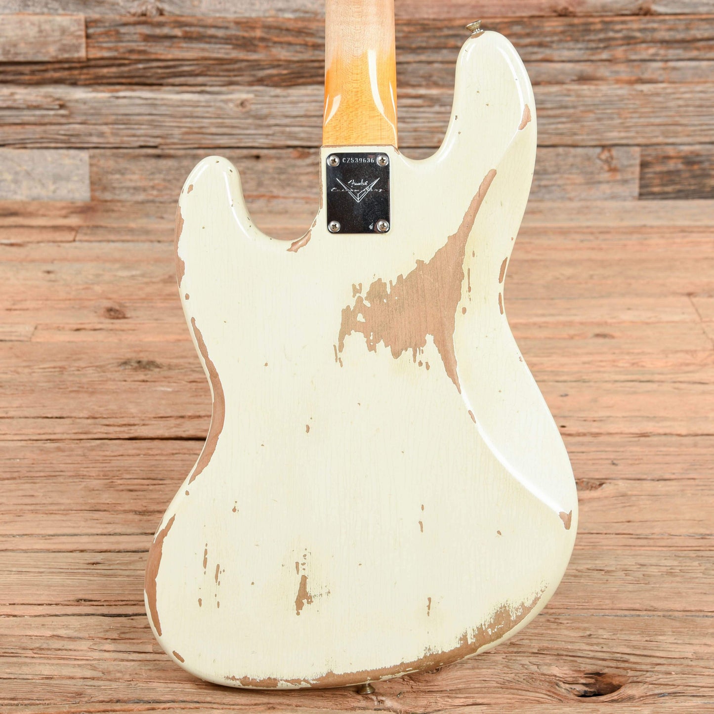 Fender Custom Shop 1961 Jazz Bass Heavy Relic Aged Olympic White 2019 Bass Guitars / 4-String