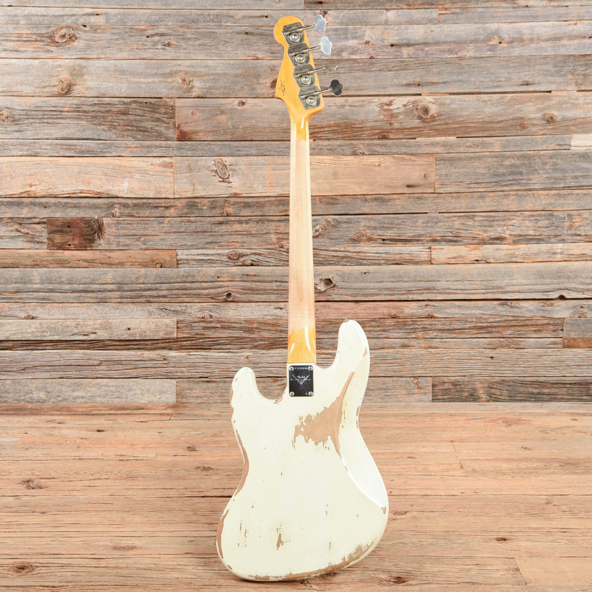 Fender Custom Shop 1961 Jazz Bass Heavy Relic Aged Olympic White 2019 Bass Guitars / 4-String