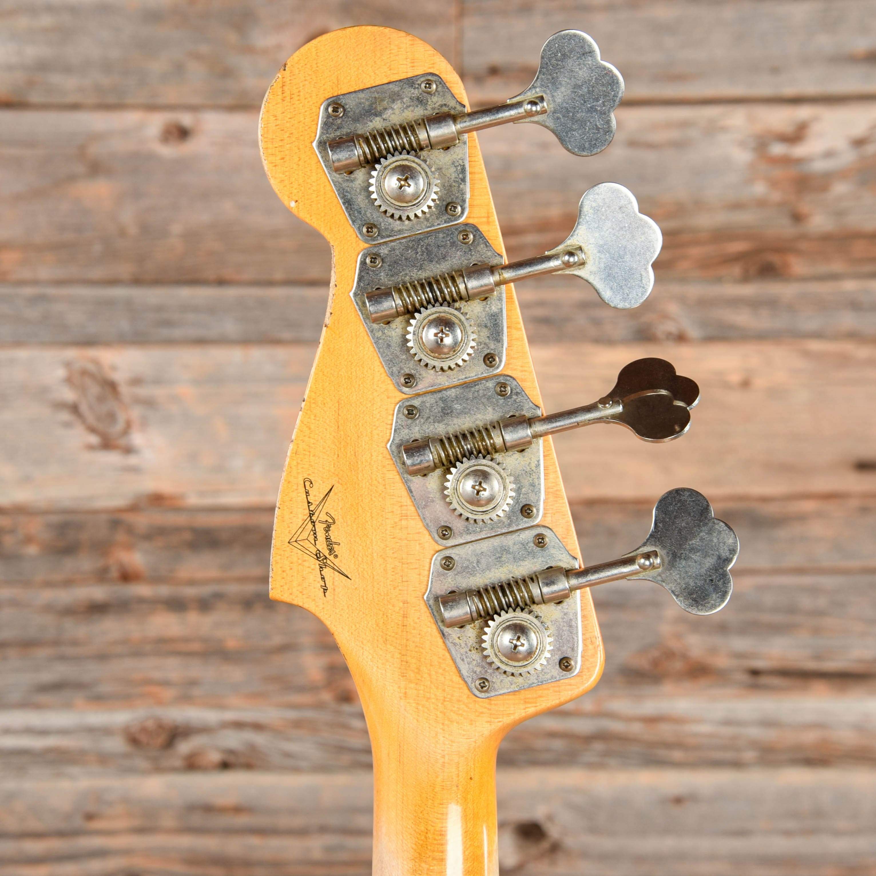 Fender Custom Shop 1961 Jazz Bass Heavy Relic Aged Olympic White 2019 Bass Guitars / 4-String