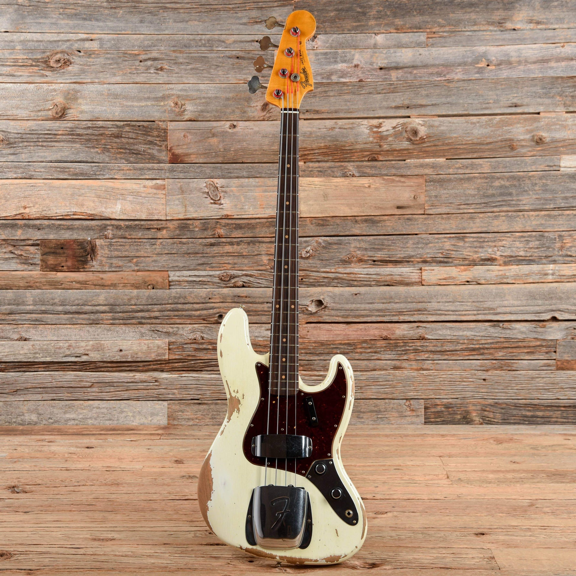 Fender Custom Shop 1961 Jazz Bass Heavy Relic Aged Olympic White 2019 Bass Guitars / 4-String