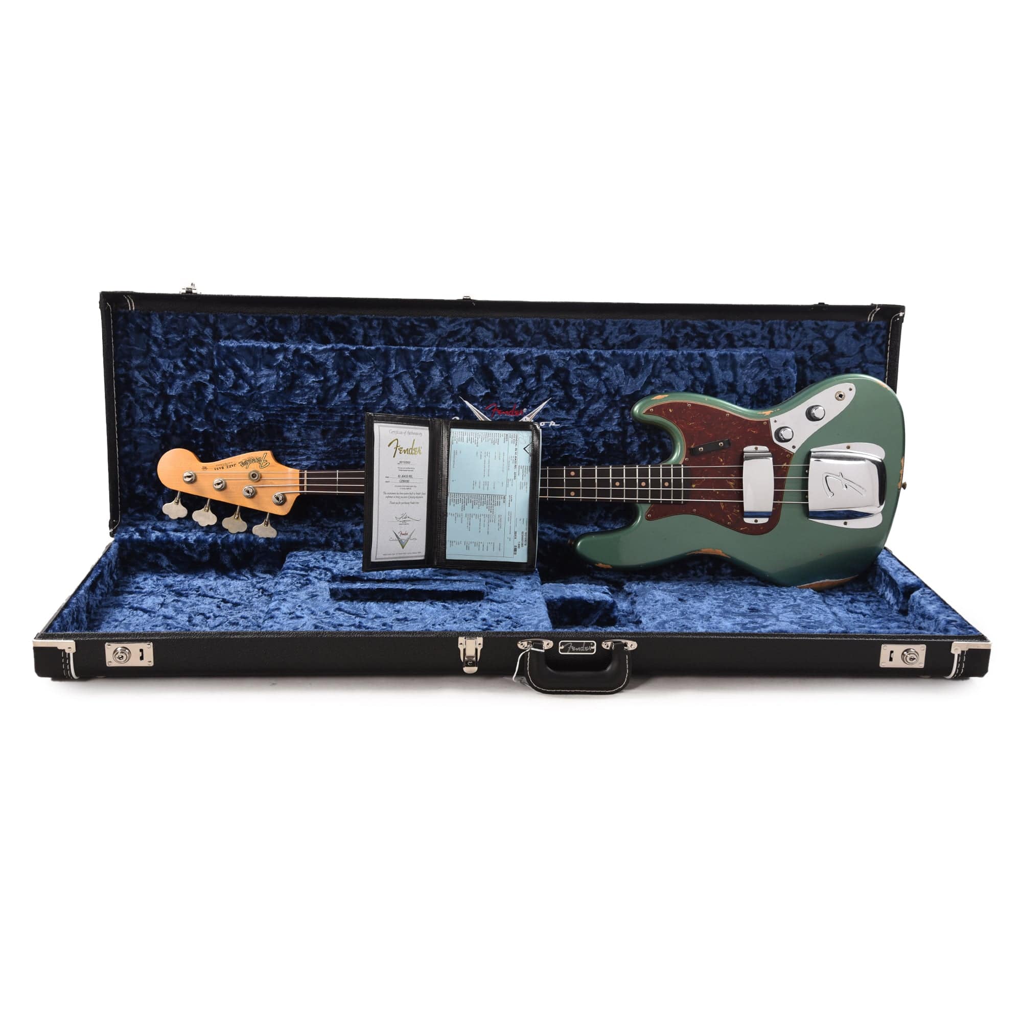 Fender Custom Shop 1962 Jazz Bass Relic Aged Sherwood Green Metallic Bass Guitars / 4-String