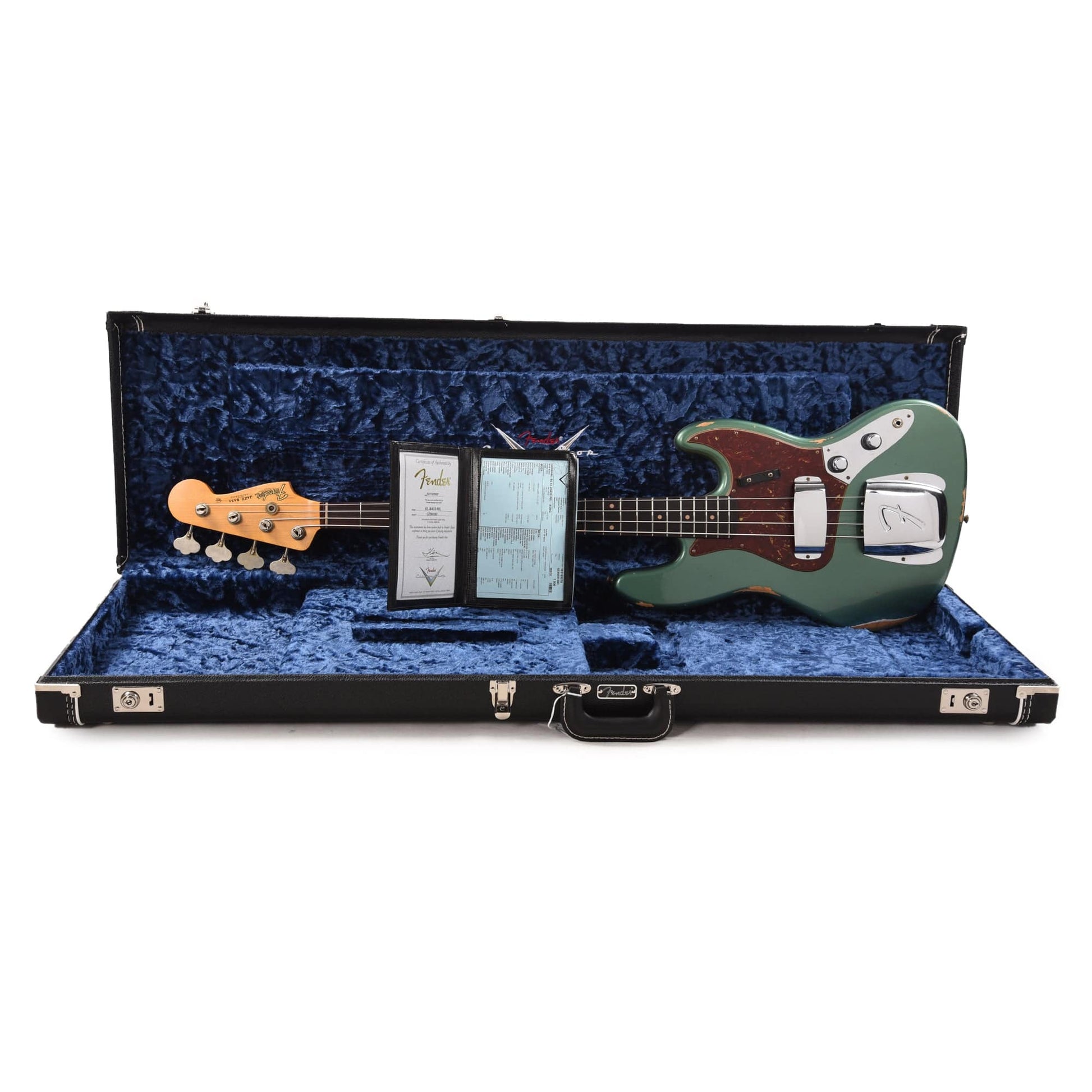 Fender Custom Shop 1962 Jazz Bass Relic Aged Sherwood Green Metallic Bass Guitars / 4-String