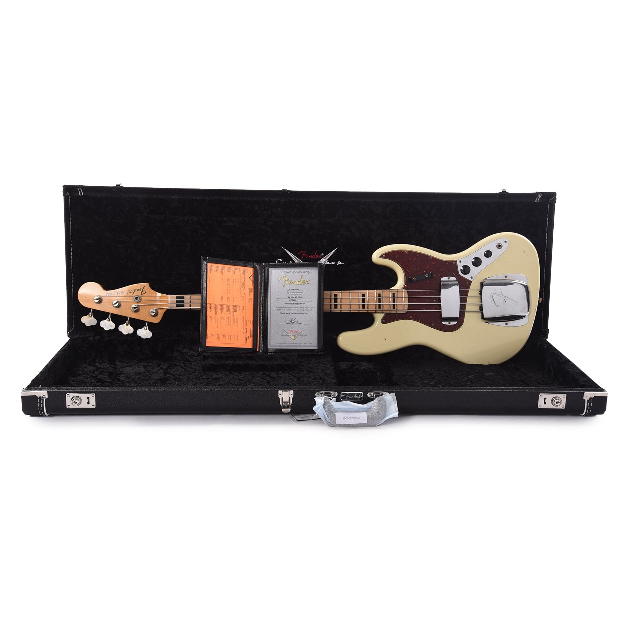 Fender Custom Shop 1968 Jazz Bass Journeyman Relic Vintage White Bass Guitars / 4-String