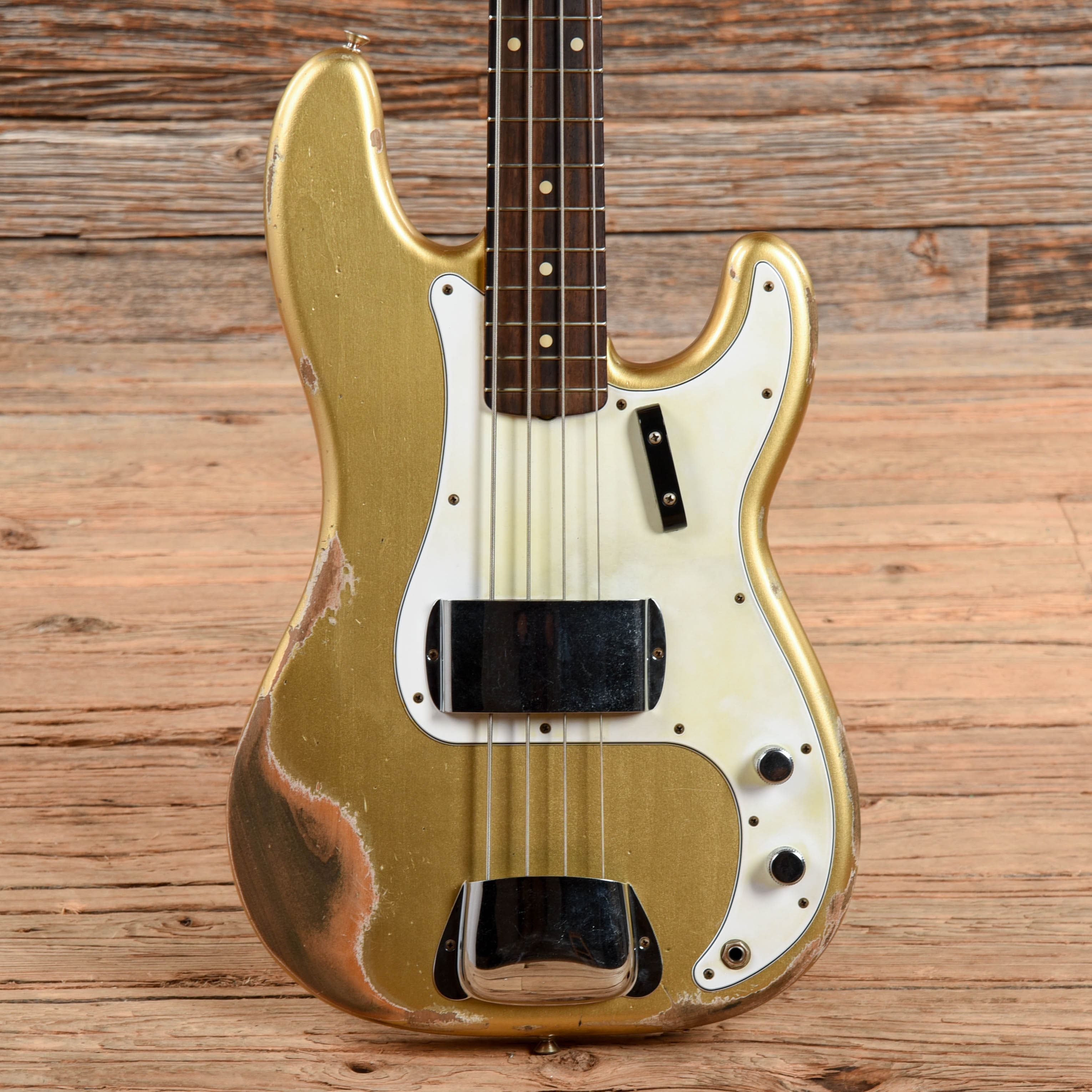 Fender Custom Shop '63 Precision Bass Relic Shoreline Gold 2021 Bass Guitars / 4-String