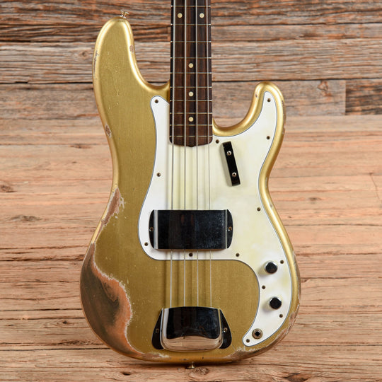 Fender Custom Shop '63 Precision Bass Relic Shoreline Gold 2021 Bass Guitars / 4-String