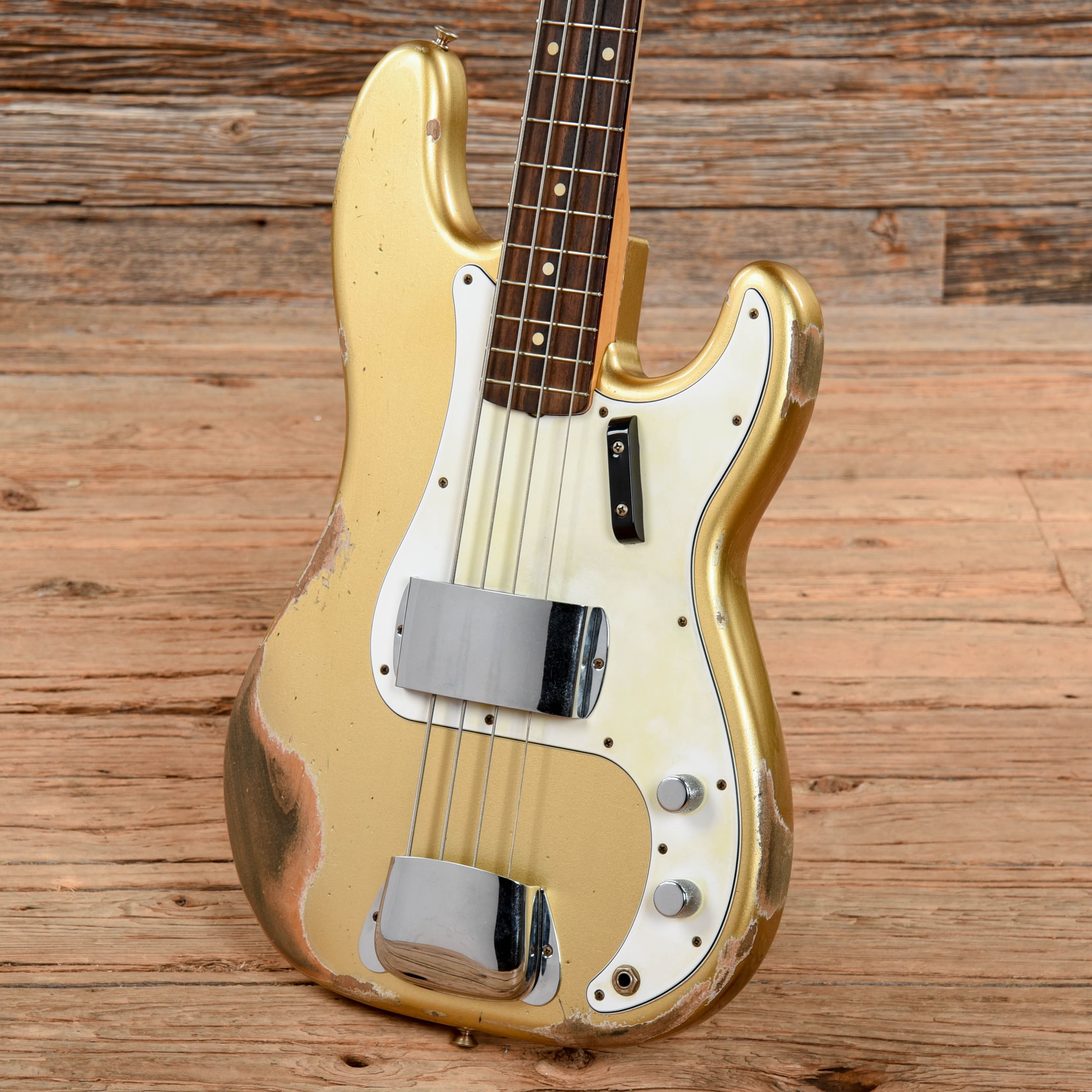 Fender Custom Shop '63 Precision Bass Relic Shoreline Gold 2021 Bass Guitars / 4-String