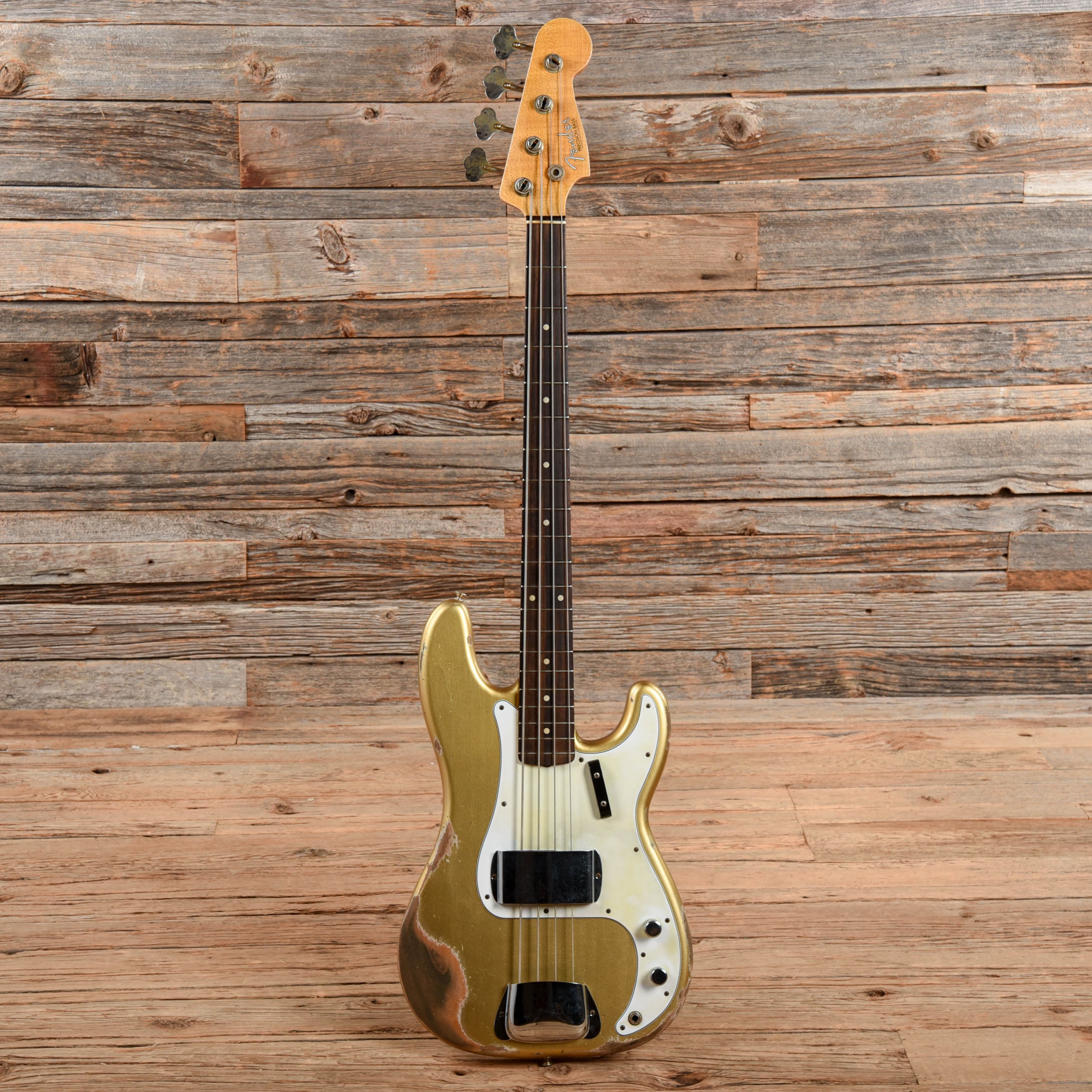 Fender Custom Shop '63 Precision Bass Relic Shoreline Gold 2021 Bass Guitars / 4-String