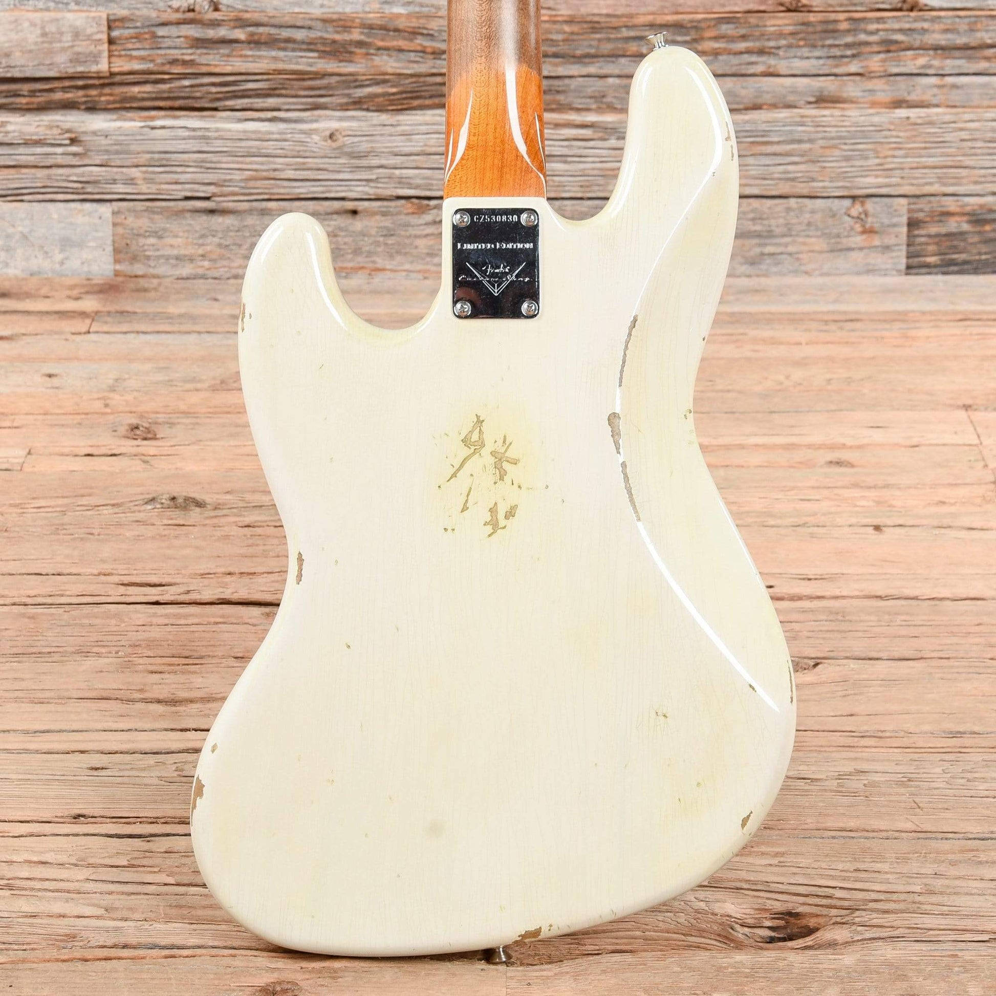 Fender Custom Shop Limited 1960 Jazz Bass Relice w/Roasted Maple Neck Olympic White 2017 Bass Guitars / 4-String