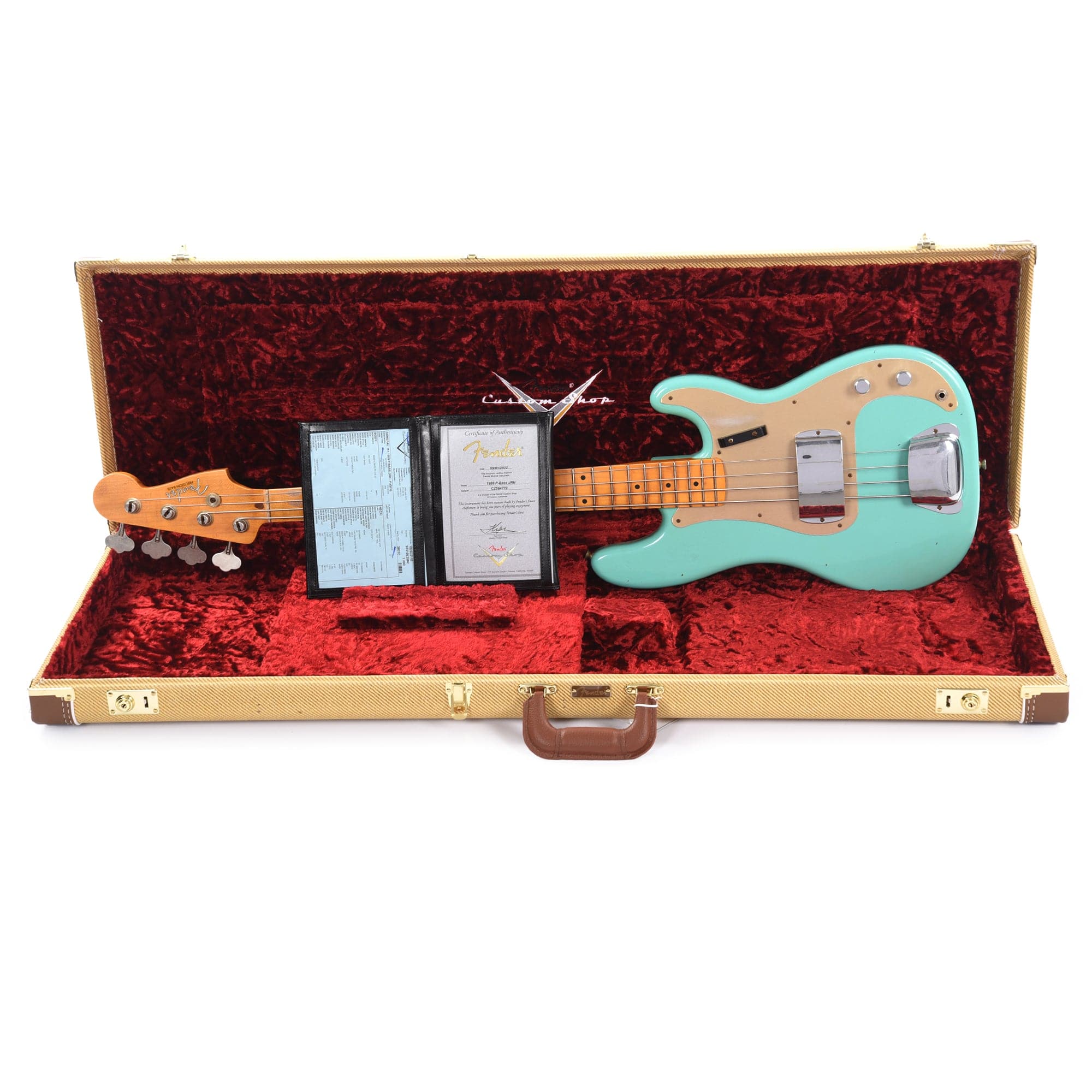 Fender Custom Shop Time Machine 1959 Precision Bass Journeyman Faded Aged Seafoam Green Bass Guitars / 4-String