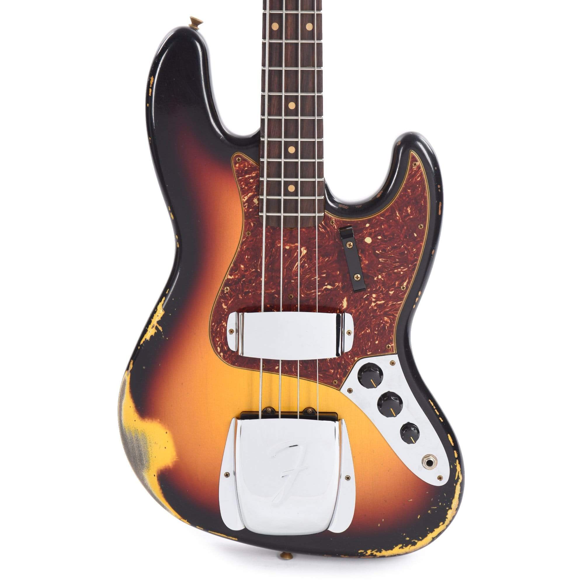 Fender Custom Shop Time Machine 1961 Jazz Bass Heavy Relic 3-Color Sunburst Bass Guitars / 4-String