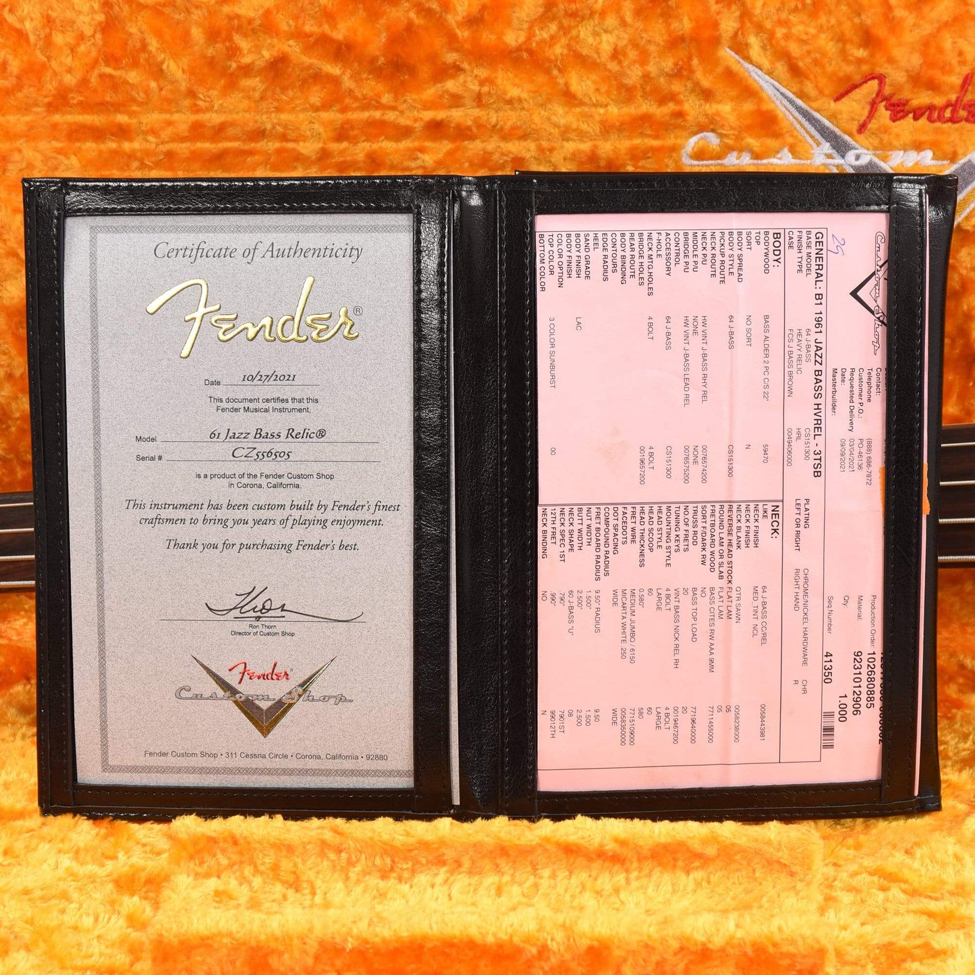 Fender Custom Shop Time Machine 1961 Jazz Bass Heavy Relic 3-Color Sunburst Bass Guitars / 4-String