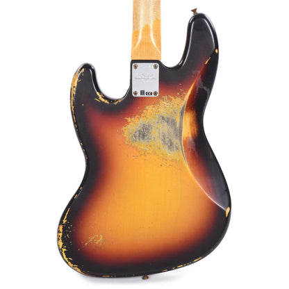 Fender Custom Shop Time Machine 1961 Jazz Bass Heavy Relic 3-Color Sunburst Bass Guitars / 4-String
