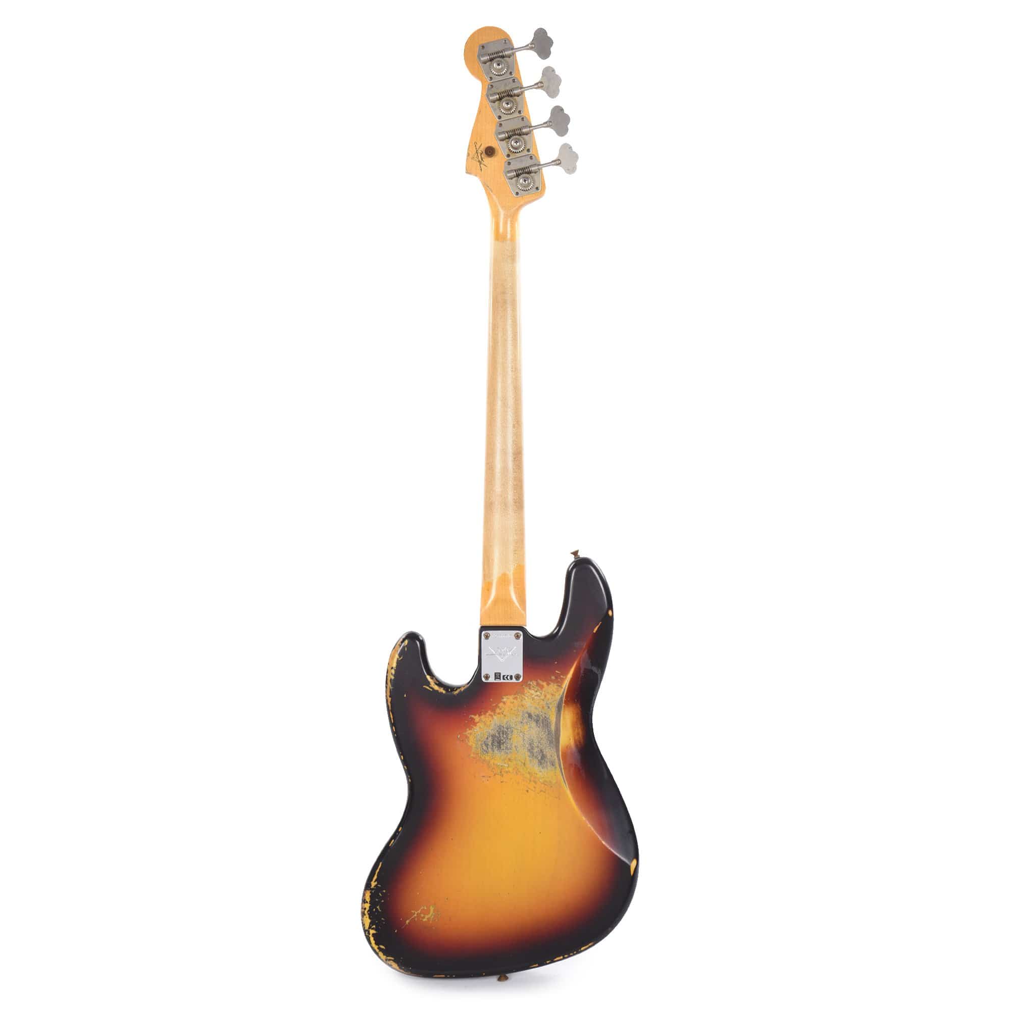 Fender Custom Shop Time Machine 1961 Jazz Bass Heavy Relic 3-Color Sunburst Bass Guitars / 4-String