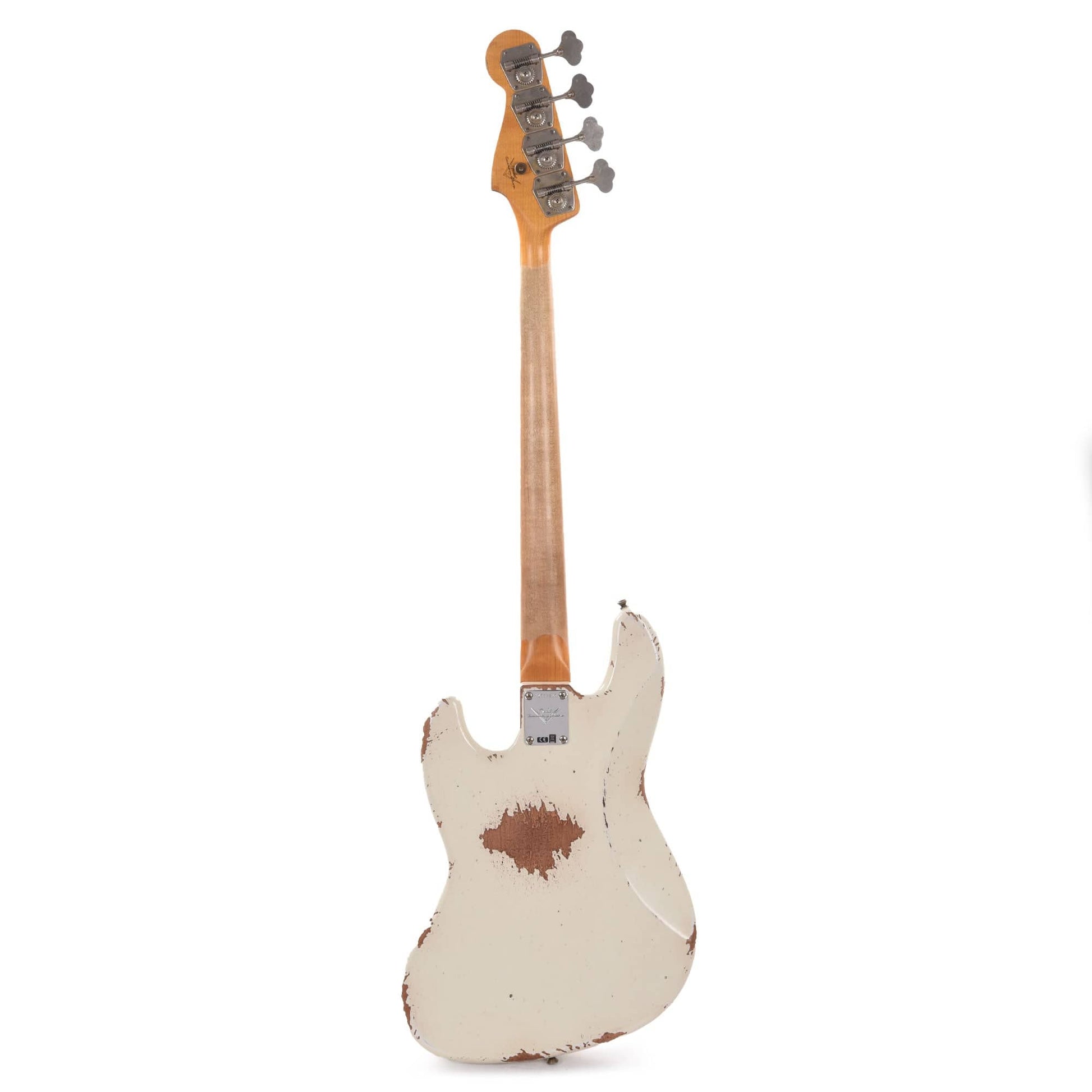 Fender Custom Shop Time Machine 1961 Jazz Bass Heavy Relic Aged Olympic White Bass Guitars / 4-String
