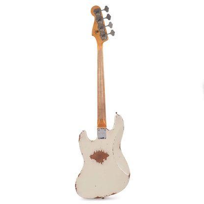 Fender Custom Shop Time Machine 1961 Jazz Bass Heavy Relic Aged Olympic White Bass Guitars / 4-String